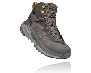 Hoka One One Kaha GORE-TEX Mens Hiking Shoes Charcoal Gray/Green Sheen | AU-7546819
